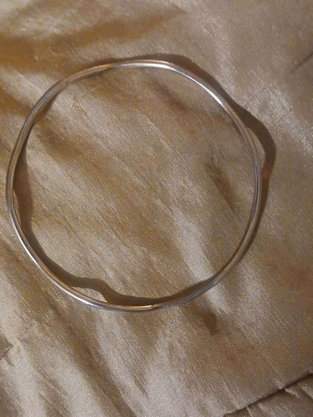 Silver Wave Stackable Bangle Bracelet - Women